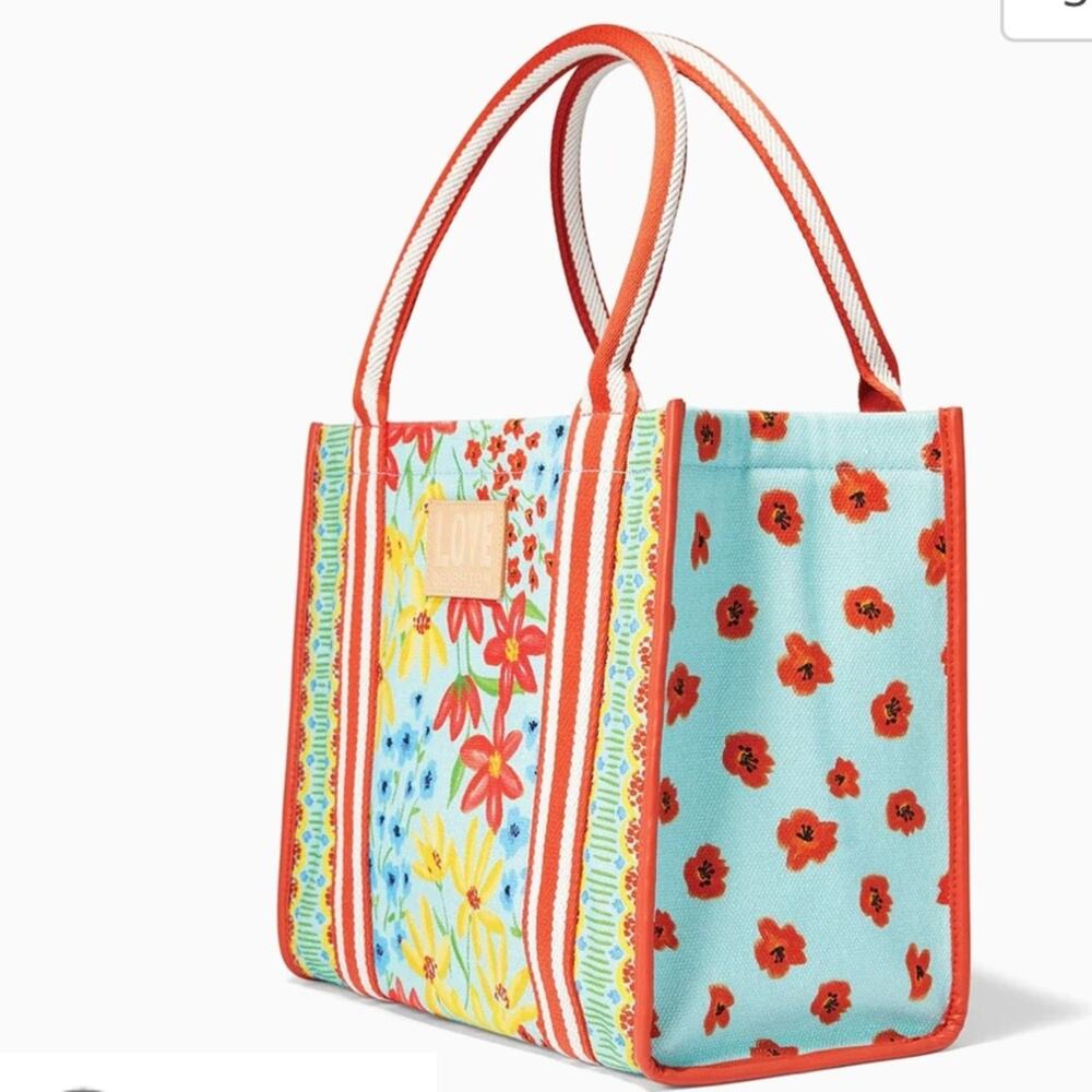 Brighton Painterly Garden Canvas Carryall - Picture 3 of 9